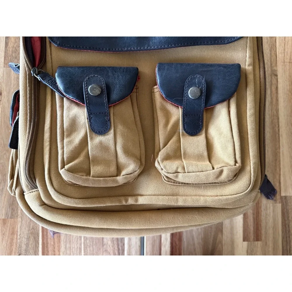 Chaps Backpack Heavyweight Canvas  Pockets,  Travel